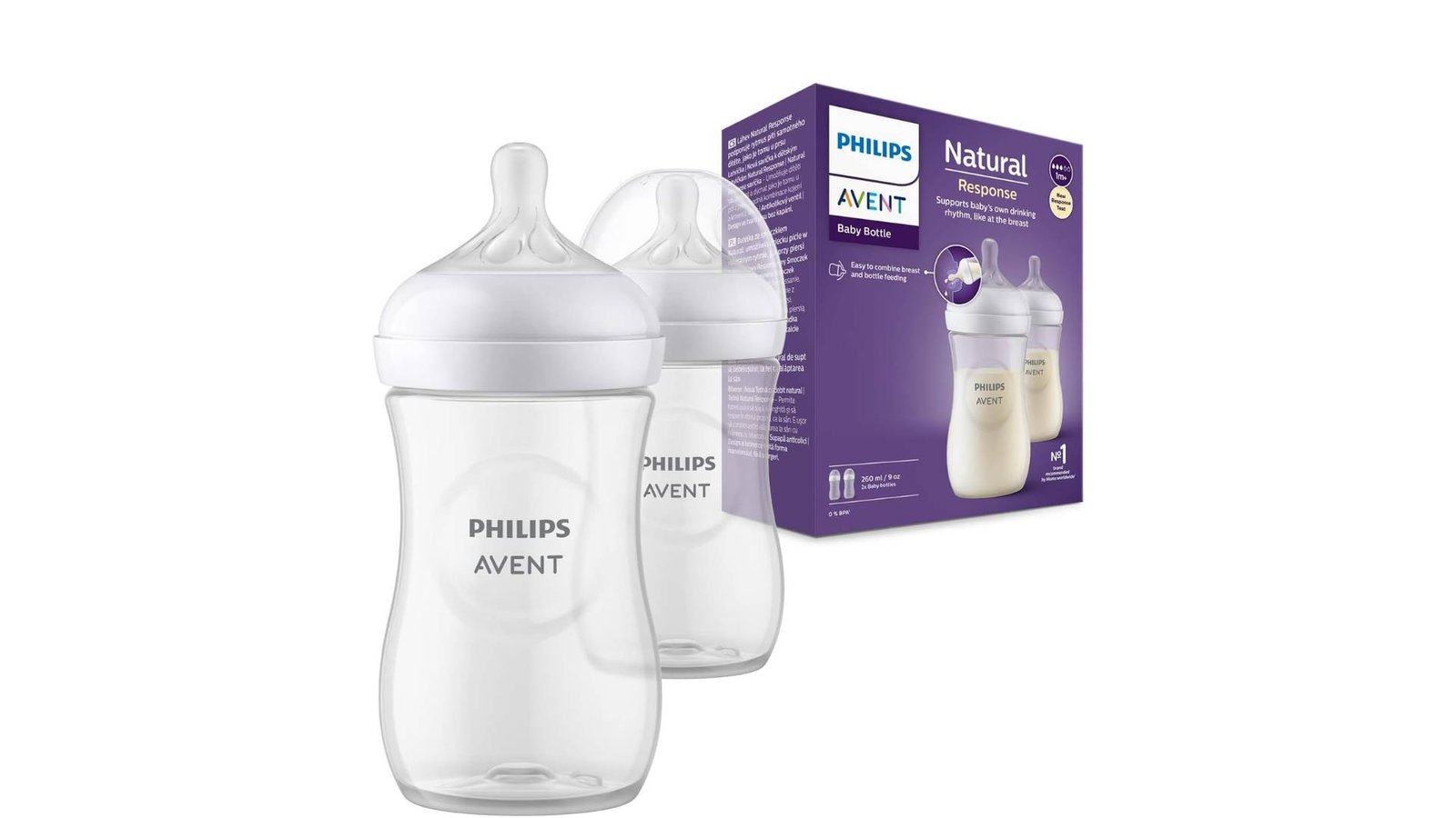 Kit Duplo Mamadeira Pétala 3.0 260ml Transparente