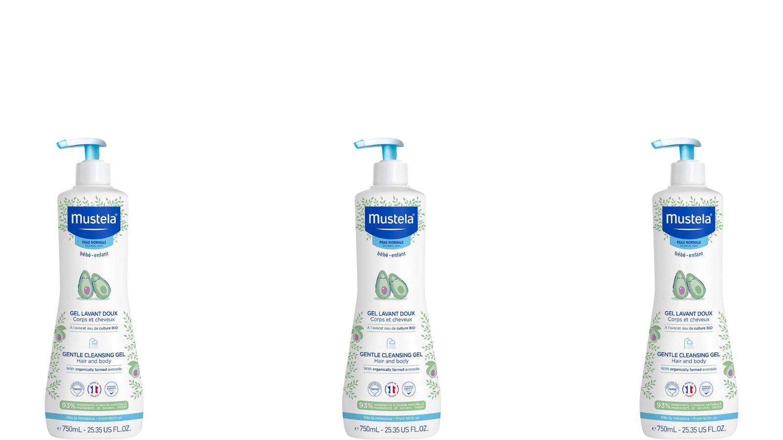 Mustela BR Gel Lavante Suave com Abacate Orgânico 750Ml