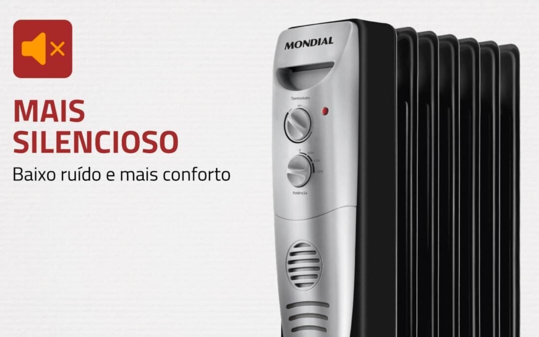 Aquecedor a óleo bem avaliado: conheça o Aquecedor a Óleo, Mondial, Preto/Prata, 1500W, 110V – A-06